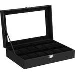 Songmics Neu Uhrenbox für 12 Uhren