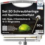 Abcamping Schraubheringe Set mit Leuchteffekt