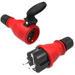 Sat-Shop Schutzkontakt Stecker & Kupplung Set