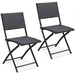 Casaria Polyrattan Klappstuhl
