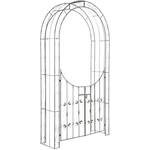 Rosenbogen mit Tür