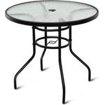 COSTWAY Gartentisch Metall rund