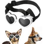 Lewondr Sonnenbrille für Hunde herzförmig