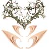 Geweih Elfen Blumenkrone Elfenohren Set von Mostory