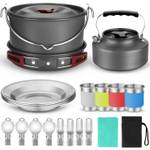 Odoland 22-teiliges Camping Kochgeschirr Kit