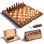 Oocome Schachspiel Holz magnetisch