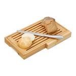 Relaxdays Brotschneidebrett mit Messer