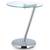 Relaxdays Glas u. Chrom runder Beistelltisch