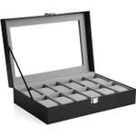 SONGMICS Uhrenbox mit 12 Fächern