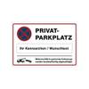 Privatparkplatz-Schild von STEMPEL-FABRIK