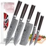 Xinzuo 5er Damastmesser Set