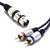 XLR Buchse auf 2x Cinch Stereo Kabel Vitalco 3m Mikrofonkabel