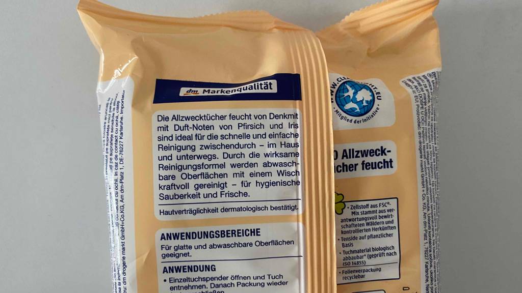 Rückseite Feuchttücher