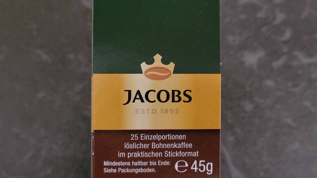 Verpackung von Espressostick seitlich fotofografiert, mit Hinweis wie viel Portionen sich darin befinden.