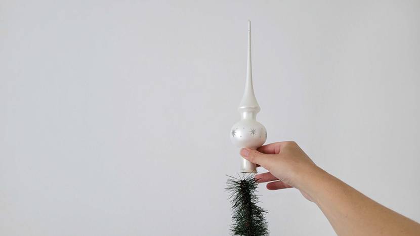 Künstlicher-Weihnachtsbaum-Test: Spitze des Baumes