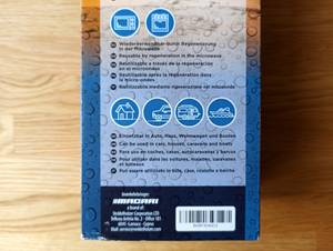Rückseite Verpackung eines Auto-Luftentfeuchters